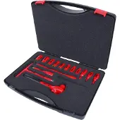 Ks Tools 913.1450, Steckschlüssel-Satz, 1/4", 4 Kopf/Köpfe, Chrom-Molybdän-Stahl, DIN 3120, ISO 1174, 200 g