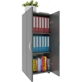 Hioshop Büroschrank Bücher Ordner Aktenschrank Büromöbel Schrank Ulas 3-fach Drehtüren