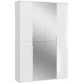 Ebuy24 ProjektX Kleiderschrank 8 Türen weiß, Spiegel.