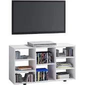 Ebuy24 Fetino TV Tisch 8 Ablagen weiß.