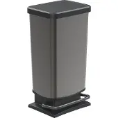 Rotho Abfalleimer 40 L Paso - Treteimer Geruchsdicht - Abfallbehälter 35,3 x 29,5 x 67,6 cm - Mülleimer mit Softclose - Tretabfalleimer