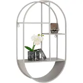 House Nordic | Wandregal Feira Grau Stahl 15x35x60 cm | NADUVI