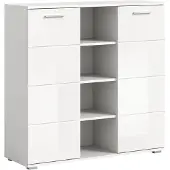Xonox Kommode Prego 3 | weiß Hochglanz ohne Beleuchtung