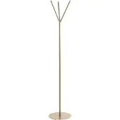 Haku Garderobenständer , 3 Haken, Gesamttragkraft 25 kg, Fußplatte, Ø 350 x H 1730 mm, Stahlrohr pulverbeschichtet/Metall, schilfgrün