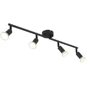 Globo 57991-4S, Schwarz, Metall, IP20, I, GU10, 35 W