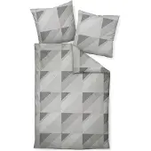 Janine Mako-Satin Bettwäsche J.D. 87065 grau 135x200 cm + 80x80 cm