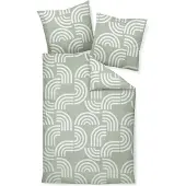 Janine Design Feinbiber-Bettwäsche-Garnitur DAVOS 65157 Farbe salbeigrün Größe 155x220+80x80