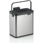 kela Abfallbehälter, Papierkorb, für GFT, Edelstahl, Kunststoff, Schwarz, Grau, 2,1 L, | Plata