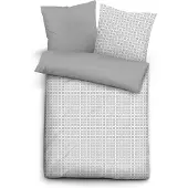 Cinque Renforce Bettwäsche 0041702 AVIANO color: sturmgrau, size: 1x 135x200 cm + 1x 80x80 cm
