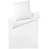 Elegante Uni Jersey Bettwäsche Solid weiss 135x200 cm + 80x80 cm