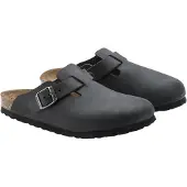 Birkenstock Boston BS Geölte Leder Lässige Sandale Schwarz – 4,5 UK - 37 EU - 6/6,5F US / Schwarz