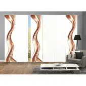 Home wohnideen Schiebegardine "OAKLEY", (6 St.), SCHIEBEVORHANGSET,SEIDENOPTIK,DIGIDRUCK
