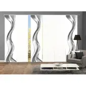 Home wohnideen Schiebegardine "OAKLEY", (6 St.), SCHIEBEVORHANGSET,SEIDENOPTIK,DIGIDRUCK