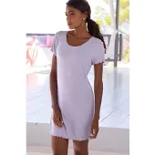 Vivance Nachthemd violett Gr. 32/34 für Damen. Mit Rundhals