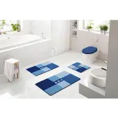 Linea Due Badematte , blau , Synthetik , Maße (cm): B: 60 H: 1,8