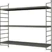 En.casa Modulares Wandregal Strängnäs 4er Set Anthrazitgrau