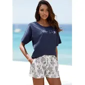 Vivance DREAMS Shorty in dunkelblau-gemustert | Gr.: 32/34