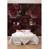 Overig Vliestapete "Digitaldruck Vlies - Rouge Intense - Größe 350 x 280 cm" bedruckt glatt Wohnzimmer, Schlafzimmer