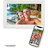 Pora&co Digitaler Fotorahmen mit WiFi & Frameo App 10 Zoll, weiß