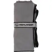 Highlander Handtuch 75 x 130 cm Mikrofaser grau 2-teilig