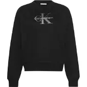 Calvin Klein Jeans Schwarzes Baumwoll-Damen Sweatshirt