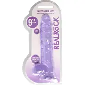 Realrock - durchsichtiges lebensechtes Dildo - lila (22cm)