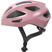 ABUS Rennradhelm Macator - sportiver Fahrradhelm für Einsteiger - auch für Zopfträger/-innen - für Damen und Herren - Rosa Glänzend, Größe M (52-58 cm)