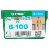 Spax Tellerkopfschrauben 8.0 x 100 mm TX 40 - 20 Stück Edelstahl GLO763026595