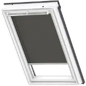 Velux Sichtschutzrollo schwarz uni manuell Rahmen aluminium RFL M04 4069S