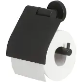 Tiger Toilettenpapierhalter Tiger Boston Mit Deckel Schwarz
