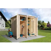 Weka Anbauschrank SaveBike für Garten Q 224x71 cm natur