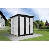 Weka Anbauschrank SaveBike für Garten Q 224x71 cm antrazit-weiß