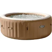 Intex 28426 - Whirlpool - PureSPA »Bubble« (rund, sahara tan, Ø196 außen/Ø145cm innen) x 71cm hoch für 4 Personen