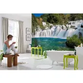 Overig Fototapete "Krka Falls - Größe 368 x 254 cm" bedruckt glatt Wohnzimmer, Schlafzimmer