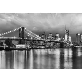 Overig Fototapete "Brooklyn B/W - Größe 368 x 254 cm" bedruckt glatt Wohnzimmer, Schlafzimmer