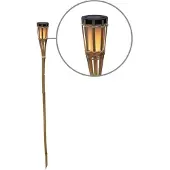 New Garden Newgarden Hiama Solar-Fackel LED warmweiss 120 cm Bambus Braun
