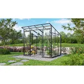 Pergart Vitavia, Aktionsangebot (inkl. 100 Euro Zubehör): Gewächshaus "Playa 5900", schwarz, 5,9 m², 3 mm ESG, 6 mm HKP