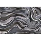 Elle Metallic Tapete in 3D Optik Silber Fototapete Ausgefallen Ideal für Schlafzimmer und Küche Vlies Bildtapete Modern im Grafik Stil