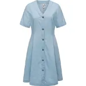Ragwear Sommerkleid "Kveeda Denim" Außentaschen Eingrifftaschen Sommerliches Minikleid mit Schleife am Rücken