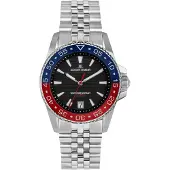 Jacques Lemans 1-2205K Herrenuhr Quarz Stahl/Schwarz 20 bar