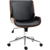 Vinsetto BÜROSTUHL mit Wippfunktion, Ergonomischer Computerstuhl, bis 120 kg Belastbar