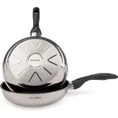 KLAMER Bratpfanne 24cm, antihaftbeschichtete Induktions-Pfanne, Premium Beschichtung, hochwertige Profi-Universalpfanne