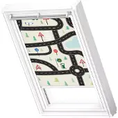 Velux Verdunkelungsrollo Kids Straßen manuell Rahmen weiß DKL PK10 4655SWL