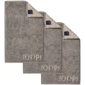JOOP! JOOP Gästehandtuch "Gästetuch Classic Frottier 3er Pack", (3er Pack St.)