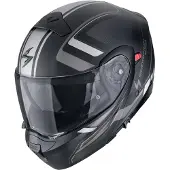 Scorpion EXO-930 Evo Ardens Schwarz Rot Silber Klapphelm Größe XL