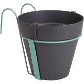 Elho Pflanzgefäß 'Loft Urban Balcony Potholder', anthrazit, ca. Ø 18 x H 20 cm