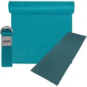 VirtuFit Premium Yoga Kit 3-teilig Ocean Green mit Matte, Gurt, Tuch