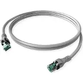 EasyLan DualBoot PushPull IP20 Patchkabel, Cat.6A (Class EA), S/FTP, grau, 3 m