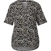 Street One Shirtbluse mit geschlitztem Rundhalsausschnitt
