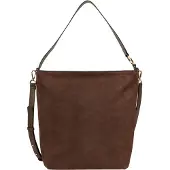 Marc O'Polo Schultertasche Umhängetasche Dunja Hobo Bag Dark Brown dunkelbraun